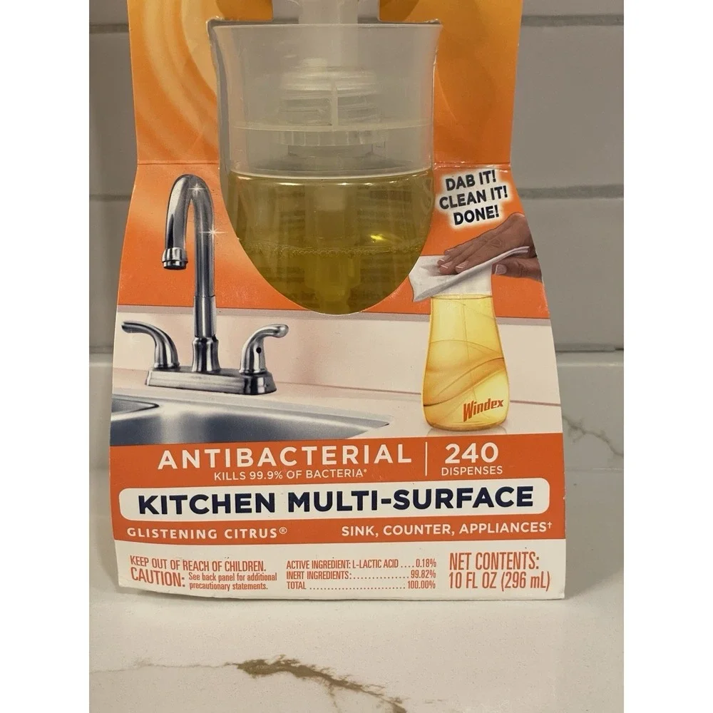 Windex Touch-Up Cleaner Citrus Antibacterial Kitchen Disinfectant 10 fl‎ oz